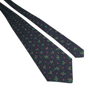 Vera Bradley Vintage Holly Berries Necktie Festive Christmas Party Dad Gift